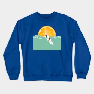 Woman at the beach 8 Crewneck Sweatshirt